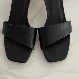 H&M Black Women's Heeled Kitten Heel Sandals